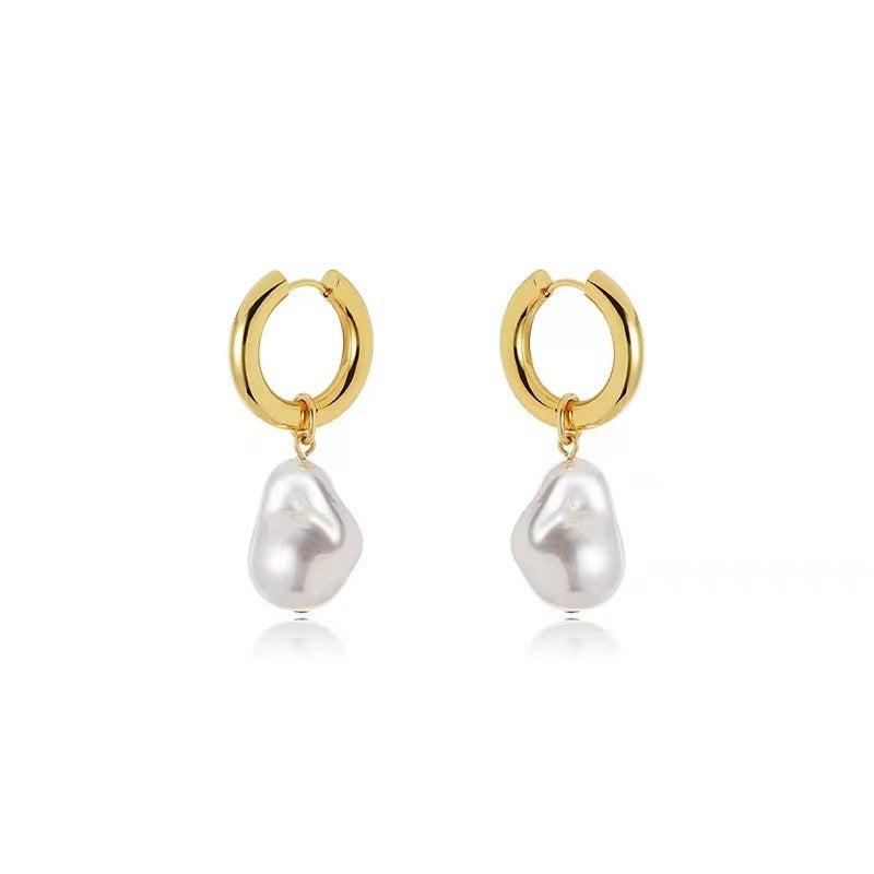 Erina – Boucles d’oreilles en perles baroques
