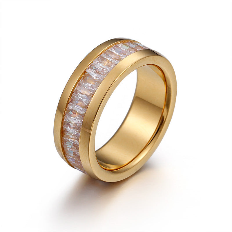 Klarissa – Bague Diamantée en Acier Inoxydable