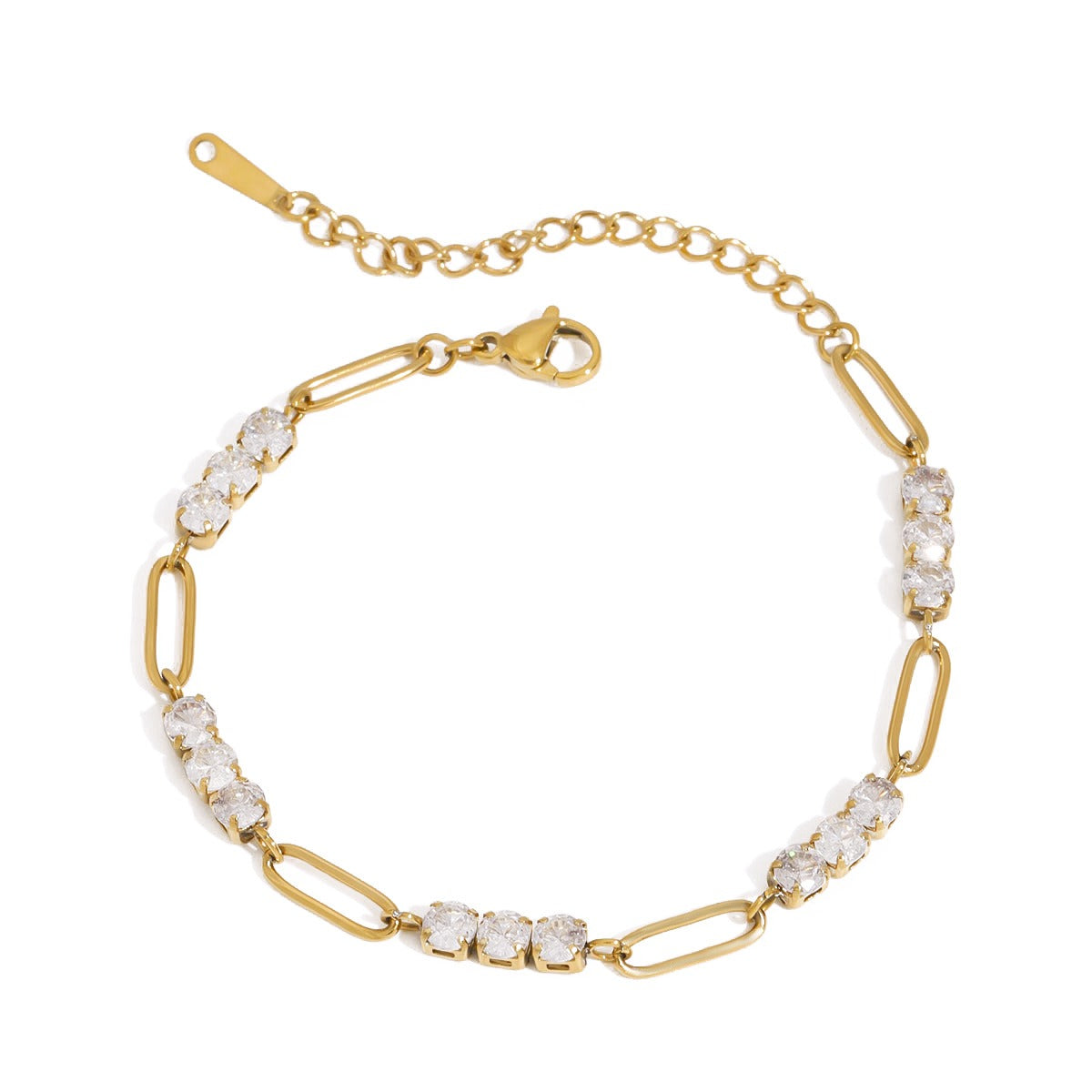 Clarisse – Bracelet Chaîne Sertie de Diamants
