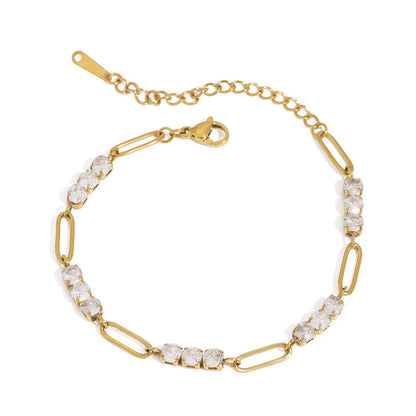 Clarisse – Bracelet Chaîne Sertie de Diamants