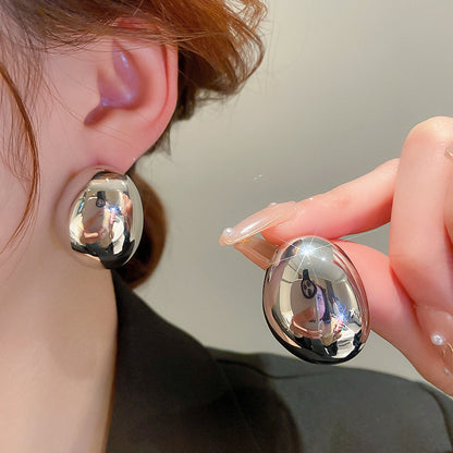 Kristen – Boucles d’oreilles ovales irrégulières plaquées