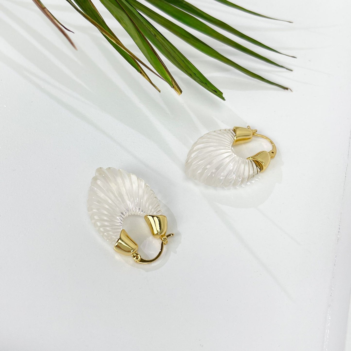 Audrey – Boucles d'Oreilles Créoles à Rainures