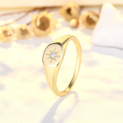 Elena – Bague Étoile à Six Branches