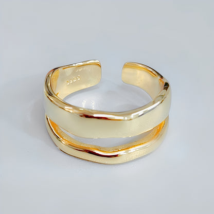 Ashley – Bague Double Anneau Élégante