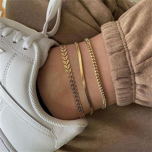 Clara – Bracelet de cheville en acier inoxydable tendance
