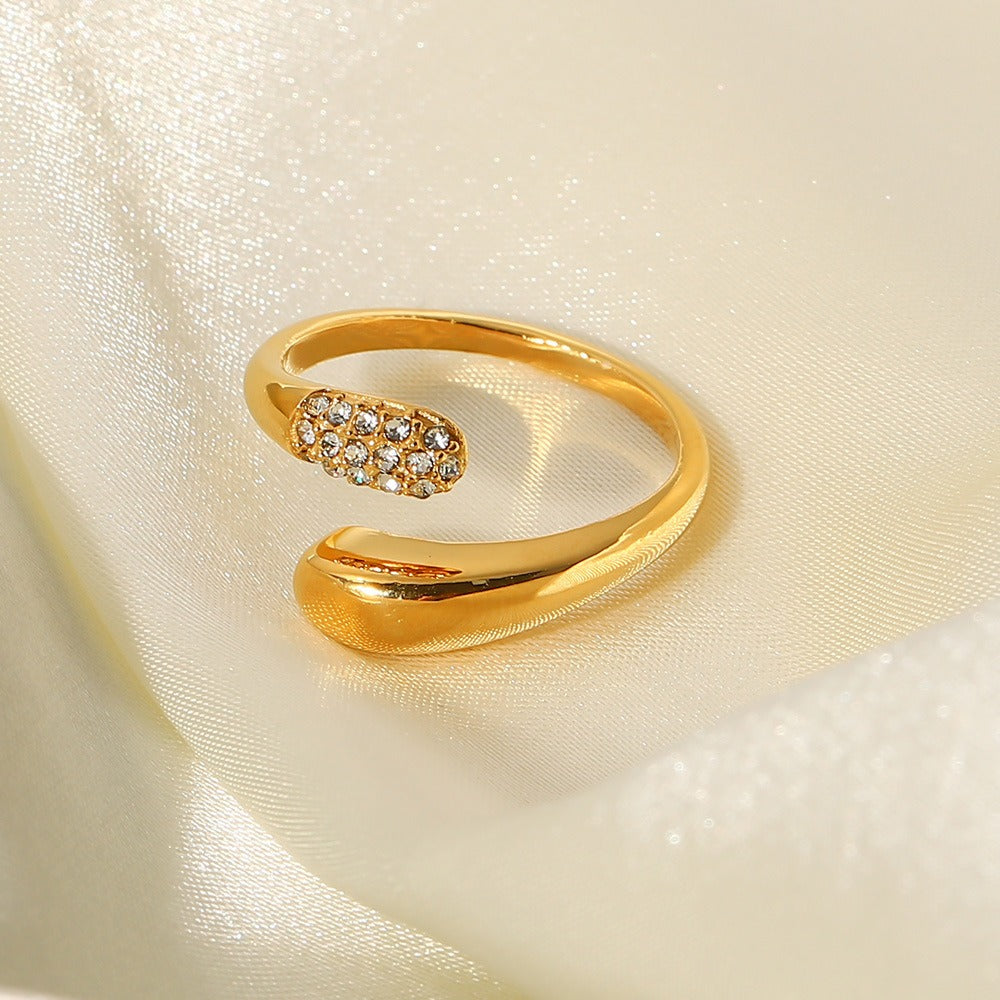Isalys – Bague Géométrique Microsertie de Zircon