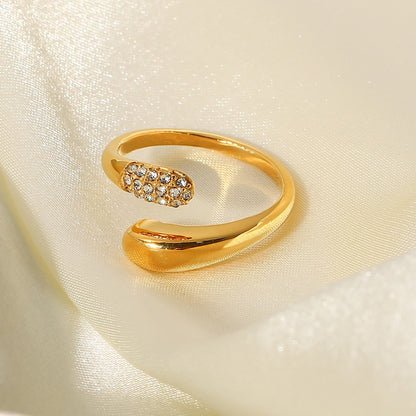 Isalys – Bague Géométrique Microsertie de Zircon