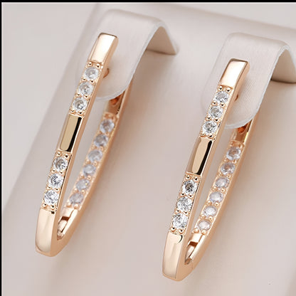 Cleah – Boucles Élégantes en Zircone Dorée