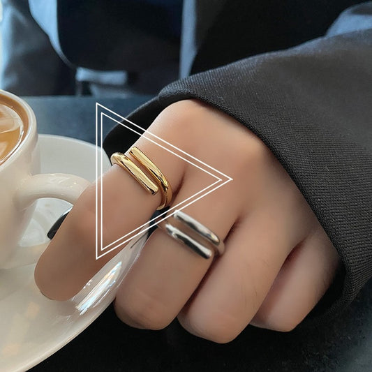 Cecilia – Bague Large Brillante et Irrégulière