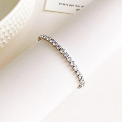 Camille – Bracelet Full Diamant pour Couples Élégants