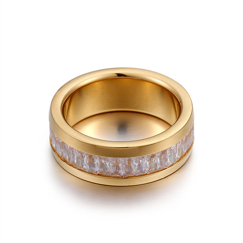 Klarissa – Bague Diamantée en Acier Inoxydable