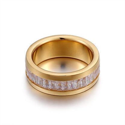 Klarissa – Bague Diamantée en Acier Inoxydable