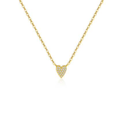 Isaline – Collier Pendentif Cœur Scintillant