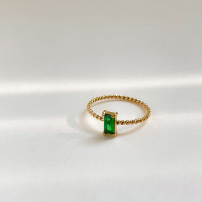 Selin – Bague Pierre Fine Torsadée