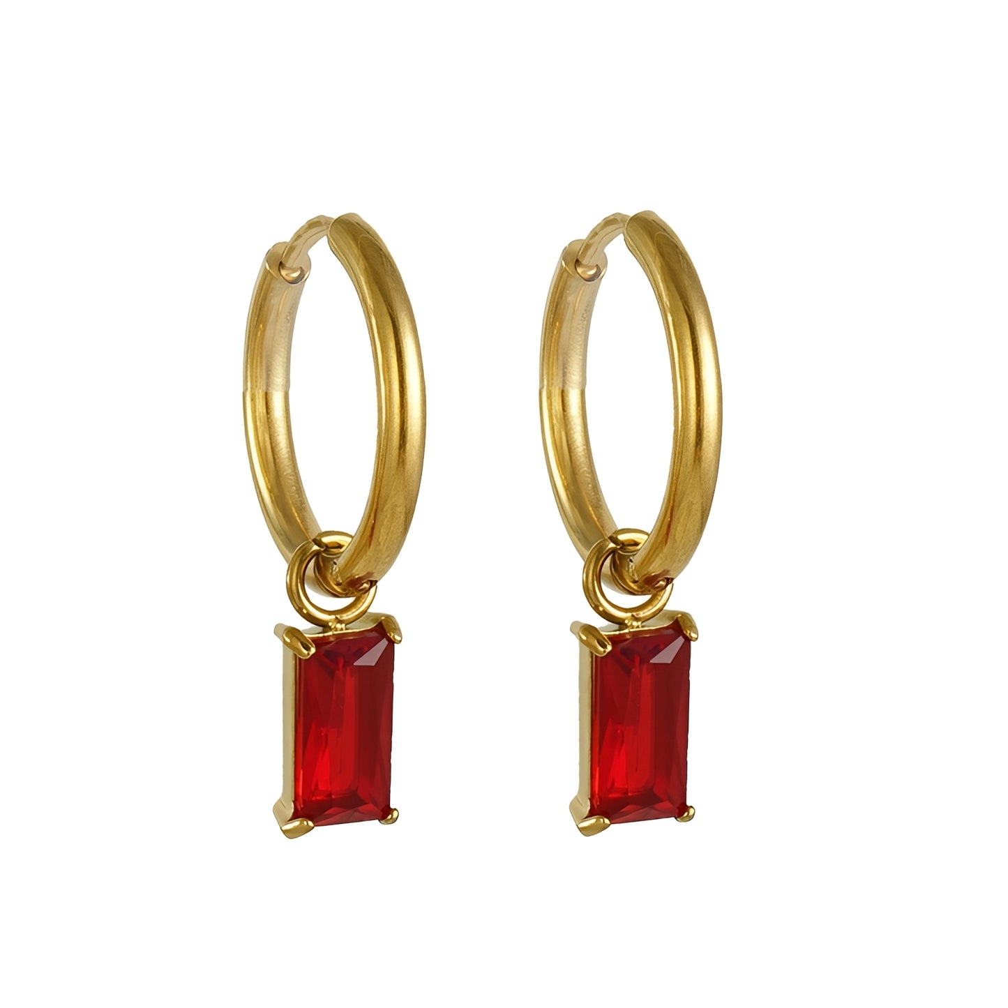 Amara – Boucles d’Oreilles Zircon Plaquées Or