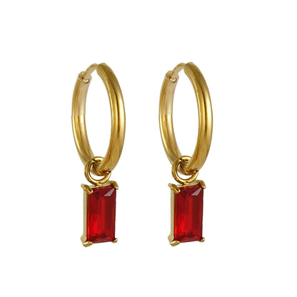 Amara – Boucles d’Oreilles Zircon Plaquées Or