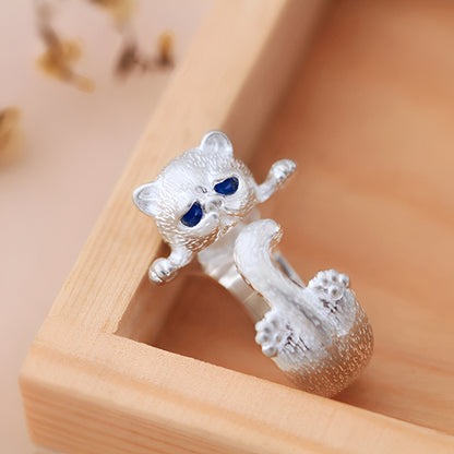 Louna – Bague Chaton Fine en Argent 925
