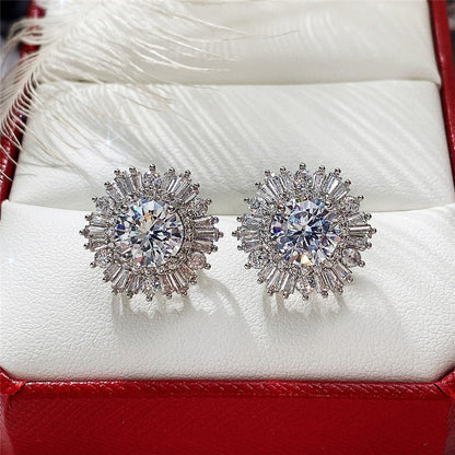 Yani – Boucles d'Oreilles Flocon de Neige en Zircon