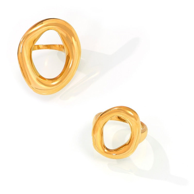 Emman – Bague Sculptée Dorée Élégante