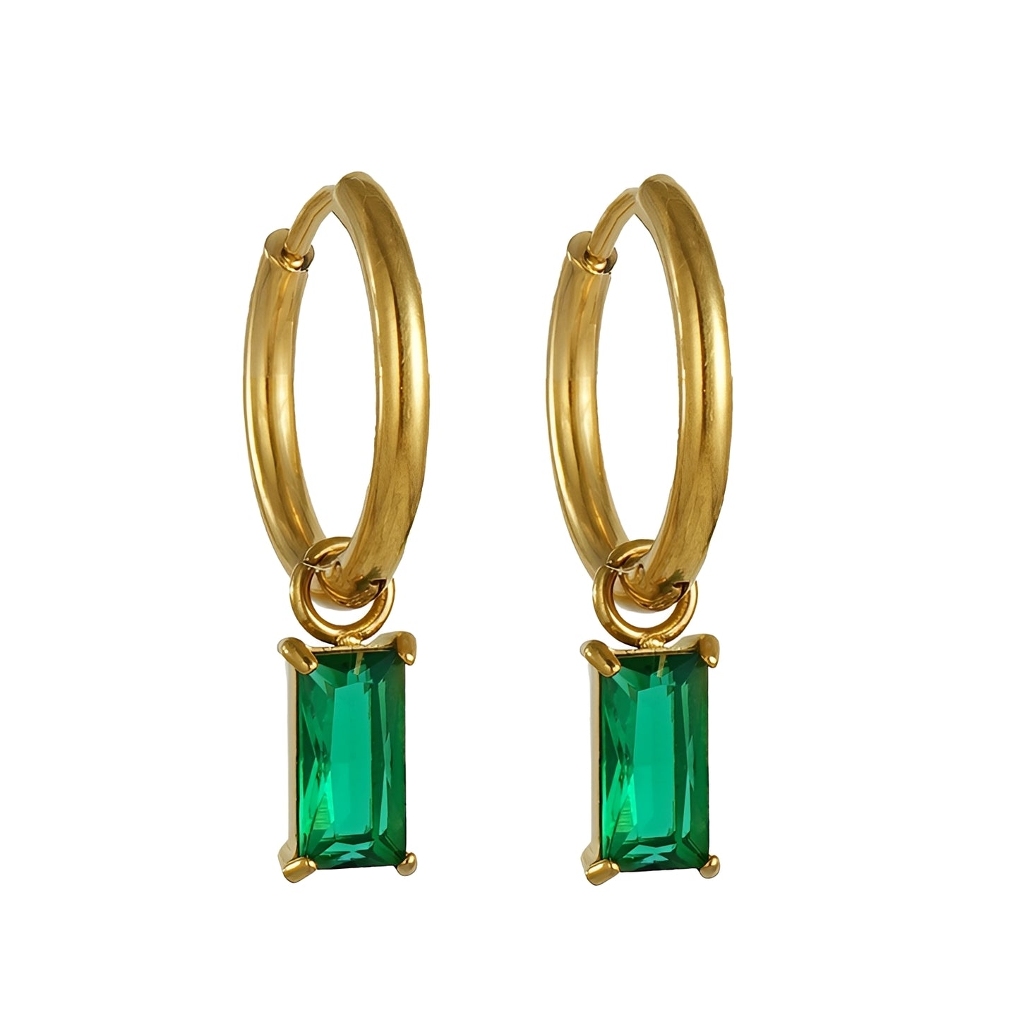 Amara – Boucles d’Oreilles Zircon Plaquées Or