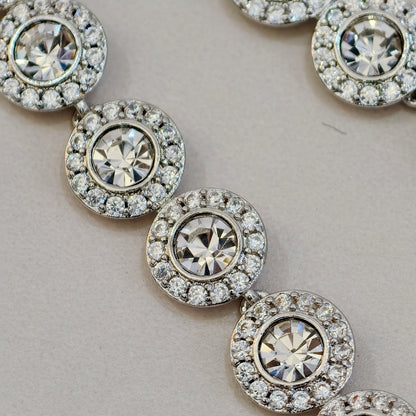 Victoria – Collier et Bracelet avec Bouton Rond Brillant