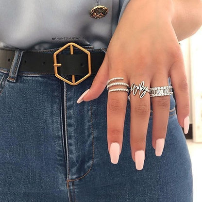 Ailee – Bague Spirale Pavée de Cristaux