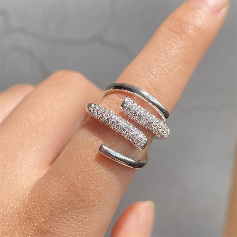 Kaede – Bague Cuivre Forme Géométrique Élégante