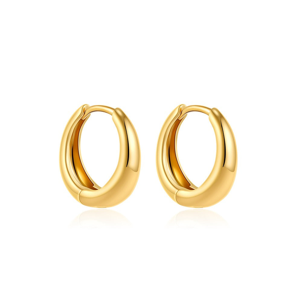 Aurya – Boucles d’Oreilles Simples et Brillantes en Or