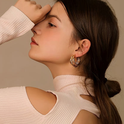 Lyanna – Créoles Entrelacées en Or