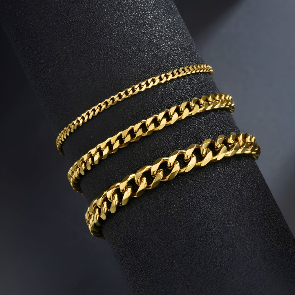 Dennis – Bracelet Chaîne Cubaine Élégant