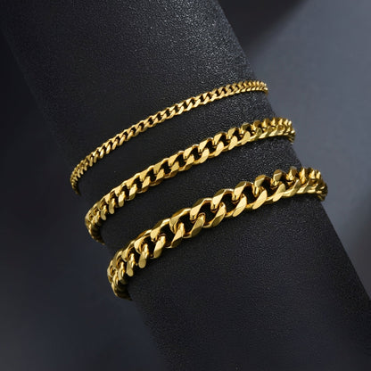 Dennis – Bracelet Chaîne Cubaine Élégant