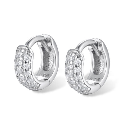 Lori – Boucles d’Oreilles Huggie Pavées