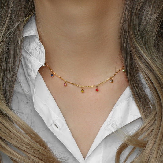 Sairi – Collier Gemstone Élégant