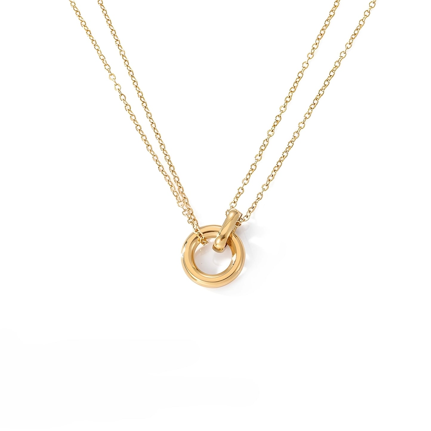 Kai - Collier en Acier Inoxydable Plaqué Or