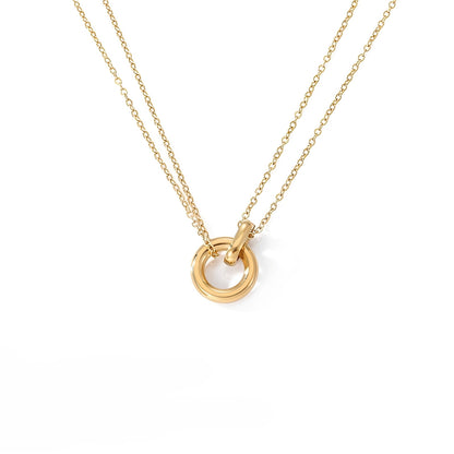 Kai - Collier en Acier Inoxydable Plaqué Or