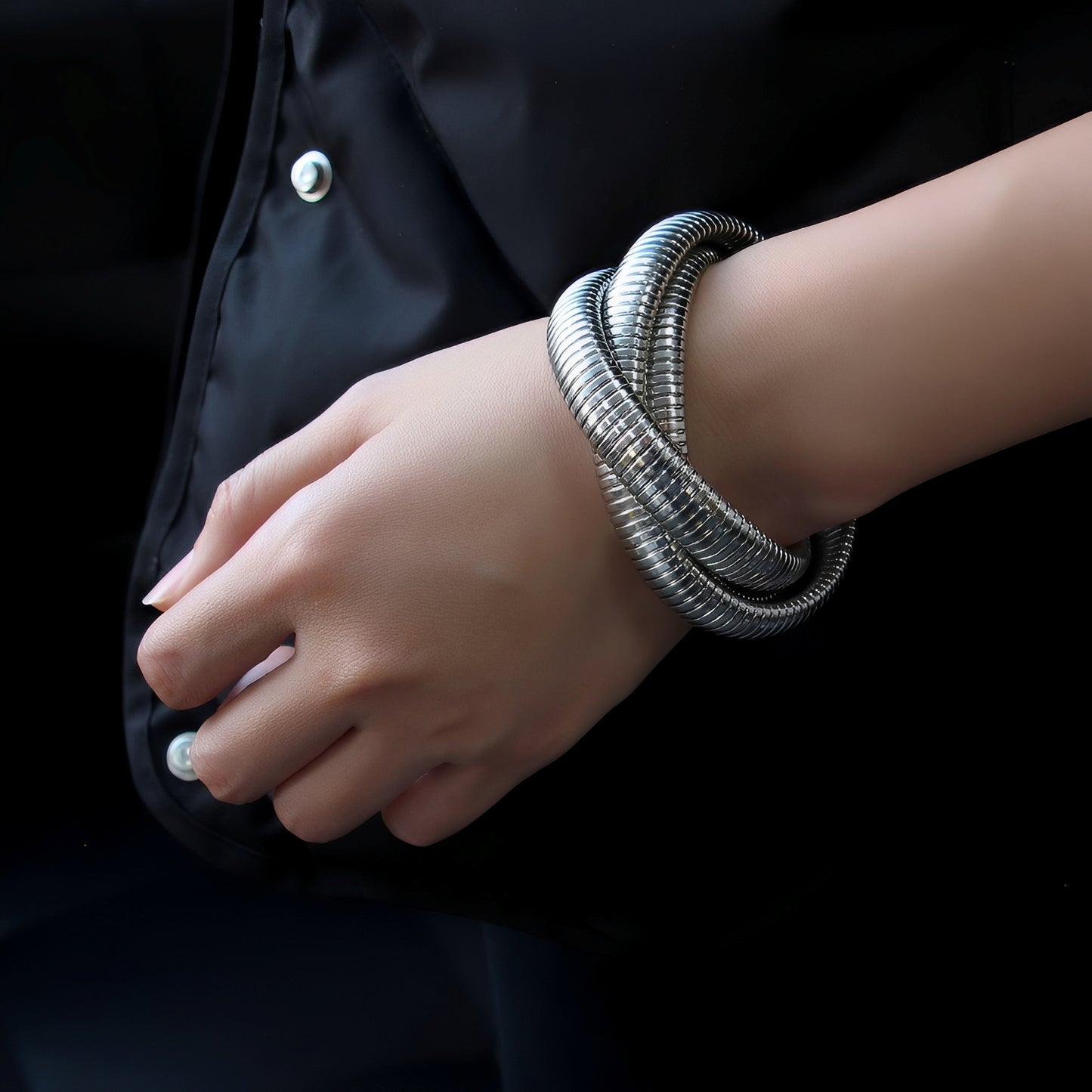 Gianna – Bracelet Élastique Triple Rang
