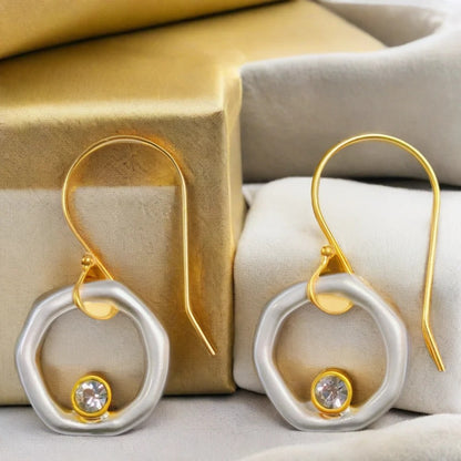 Zia – Boucles Vintage Zircone Or & Argent