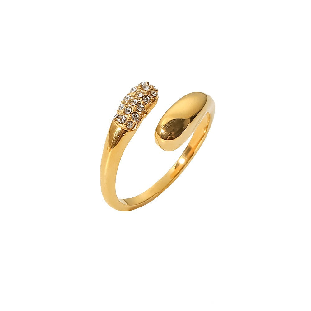 Isalys – Bague Géométrique Microsertie de Zircon