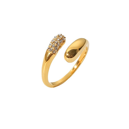 Isalys – Bague Géométrique Microsertie de Zircon