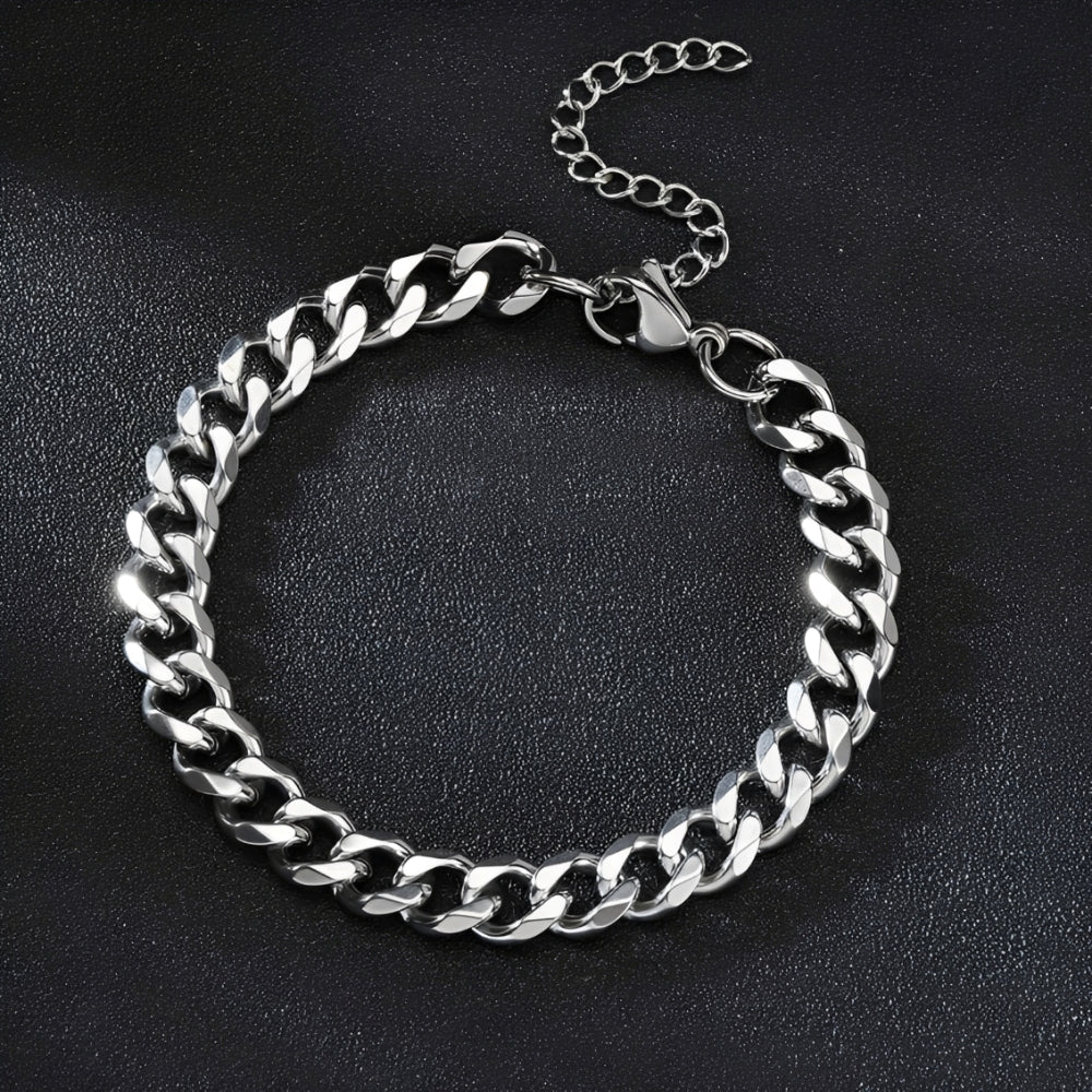 Dennis – Bracelet Chaîne Cubaine Élégant