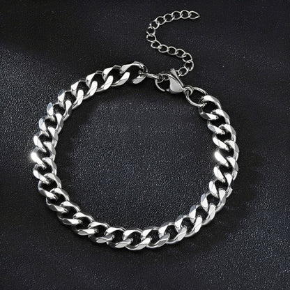 Dennis – Bracelet Chaîne Cubaine Élégant