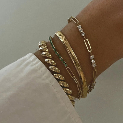 Clarisse – Bracelet Chaîne Sertie de Diamants