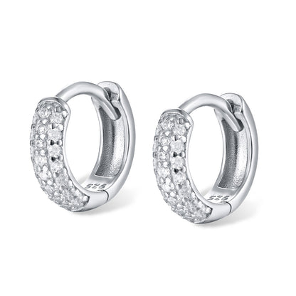 Lori – Boucles d’Oreilles Huggie Pavées