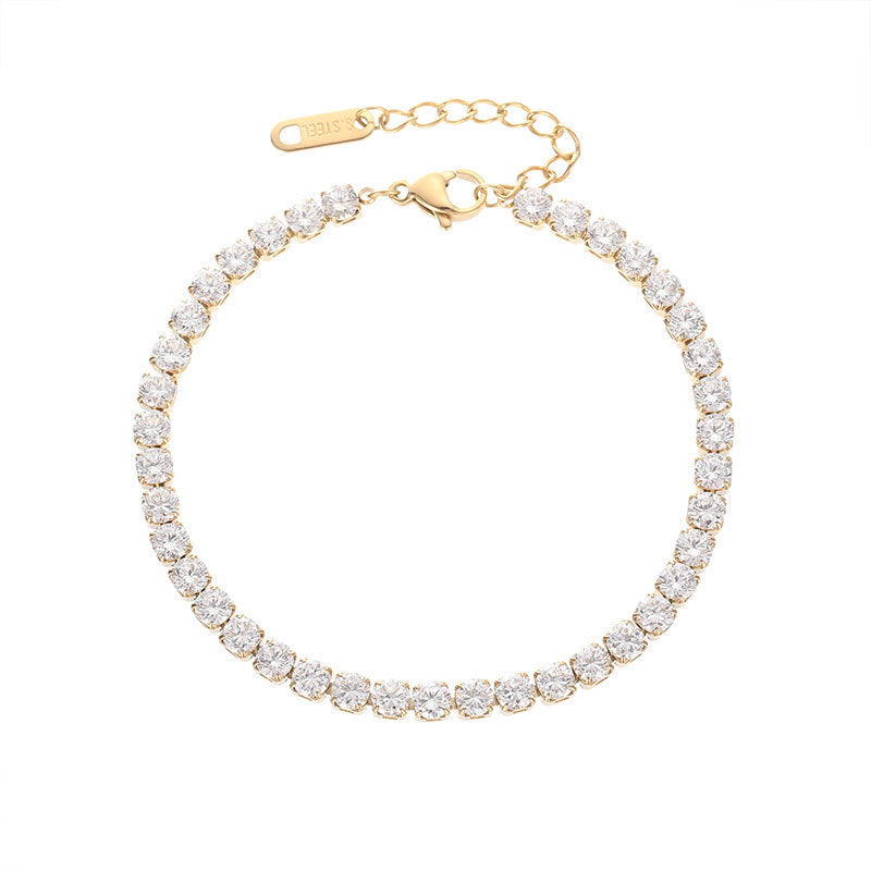 Camille – Bracelet Full Diamant pour Couples Élégants