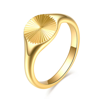 Soline – Bague Soleil Empilable en Or