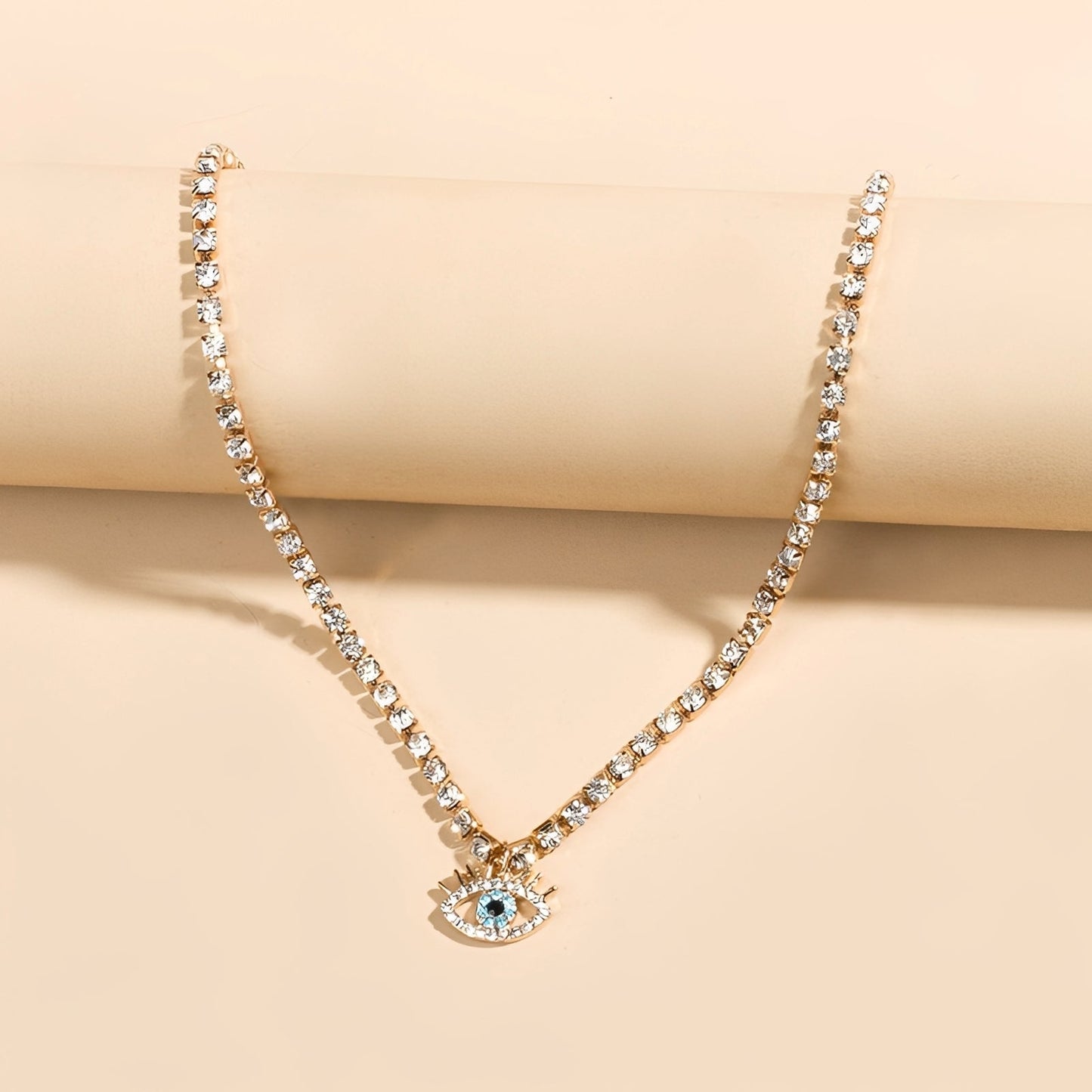 Lucy – Collier Œil Protecteur avec Chaîne Délicate