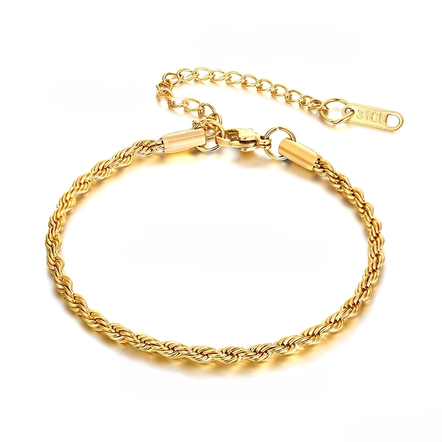 Ines – Bracelet Torsadé en Acier Inoxydable