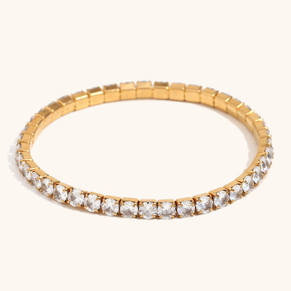 Chloe – Bracelet simple en acier inoxydable plaqué