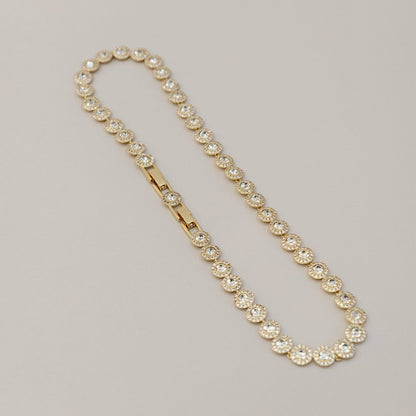 Victoria – Collier et Bracelet avec Bouton Rond Brillant