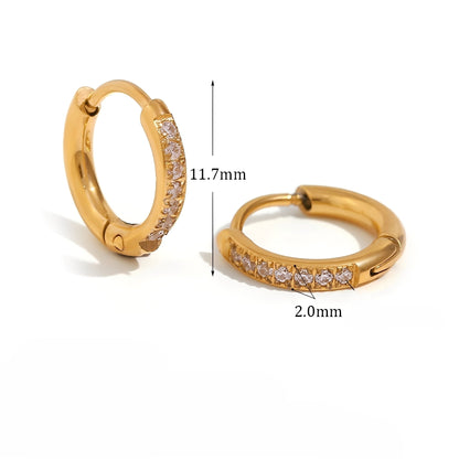 Verna – Boucles d'oreilles Huggie Éternité
